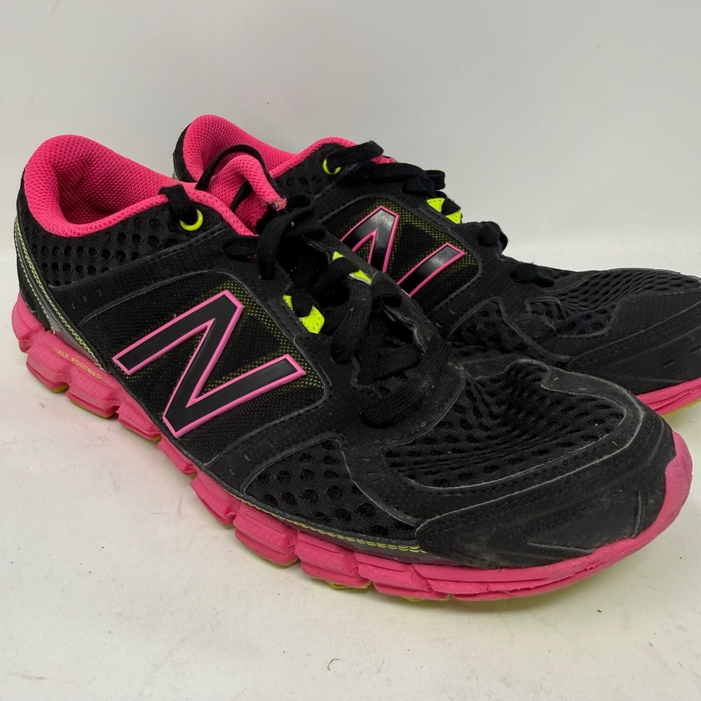 New Balance 750 v1 Running Shoes Womens 8.5 Black Pink Neon W750BP1 Made in USA